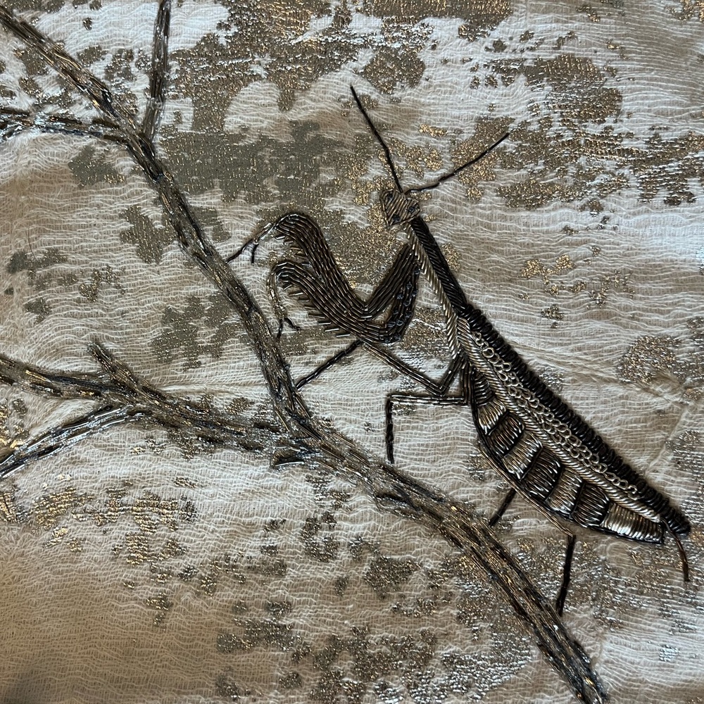 Michael Aram Praying Mantis Branch 8x12 Decorative Pillow Shell - NWT - Picture 3 of 5